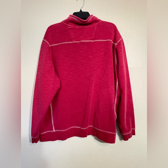 Men's Tommy Bahama Tobago Bay Half-Zip Pullover Red XXL - Picture 4 of 9